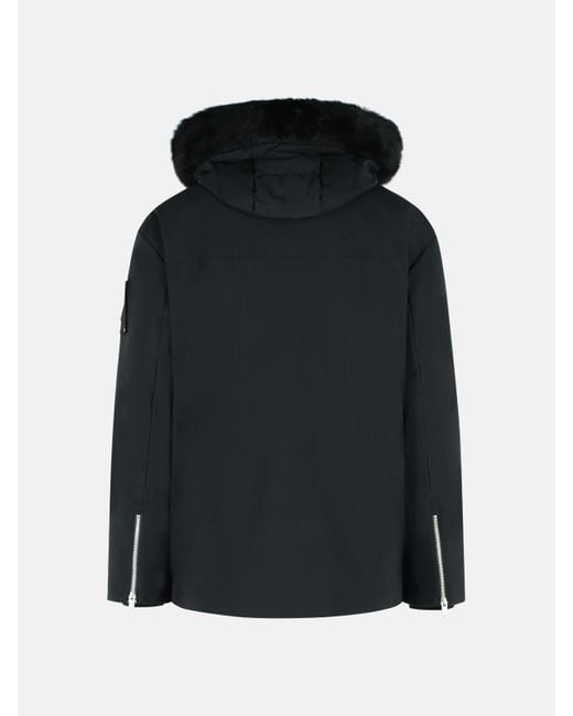 Moose Knuckles Black 'Voltaire 3Q' Nylon Blend Down Jacket for men