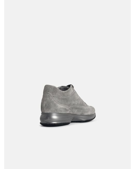 Hogan Gray 'Interactive' Suede Sneakers
