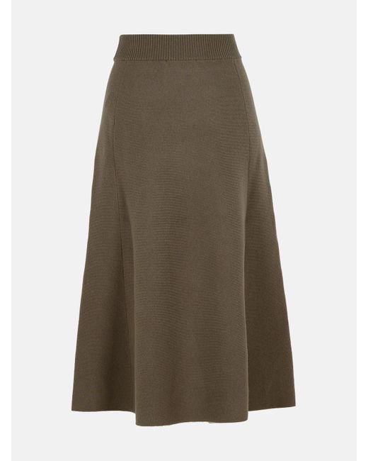 Lanvin Natural Beige Wool Blend Skirt