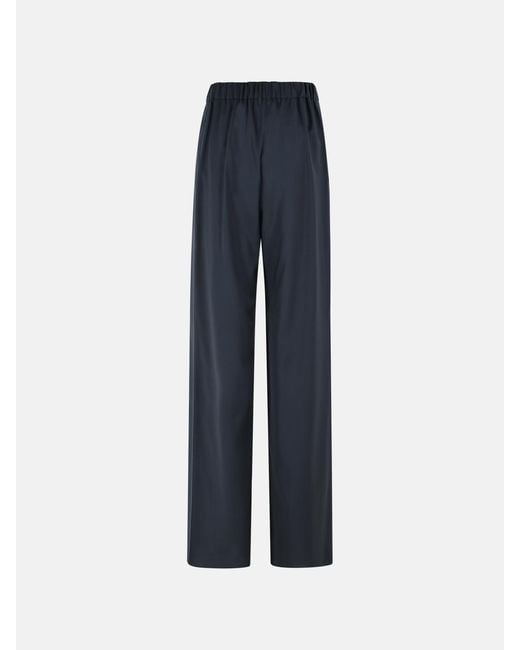Max Mara Blue 'Editto' Virgin Wool Pants