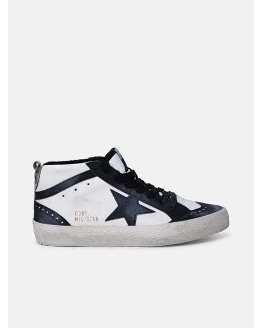Golden Goose Deluxe Brand Blue 'mid-star Classic' Leather Sneakers