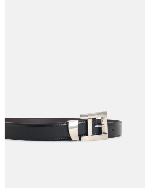 Versace White Leather Belt