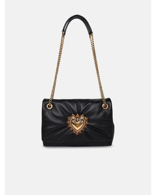 Dolce & Gabbana White Medium Devotion Bag In Nappa Leather