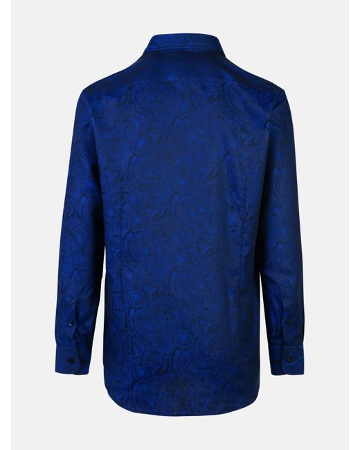 Etro Blue 'roma' Cotton Shirt for men