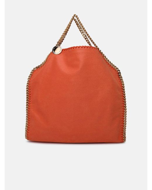 Borsa falabella tre catene in poliestere arancioneStella McCartney in  Materiale sintetico di colore Arancione | Lyst
