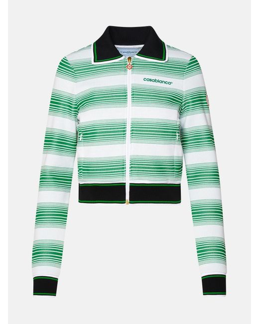 Casablancabrand Green Cotton Blend Sweatshirt