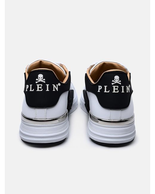 Philipp Plein White Leather Phantom Sneakers for men