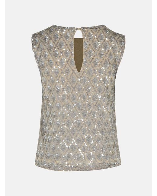 P.A.R.O.S.H. Gray P.A.R.O..H. Polyamide Blend Blouse