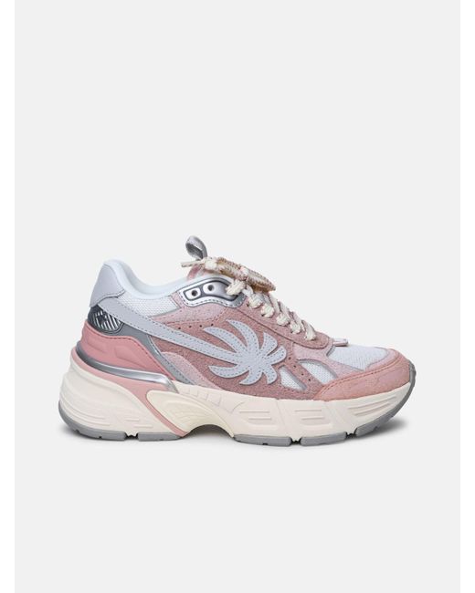 Palm Angels Pink 'pa 4' Leather Blend Sneakers