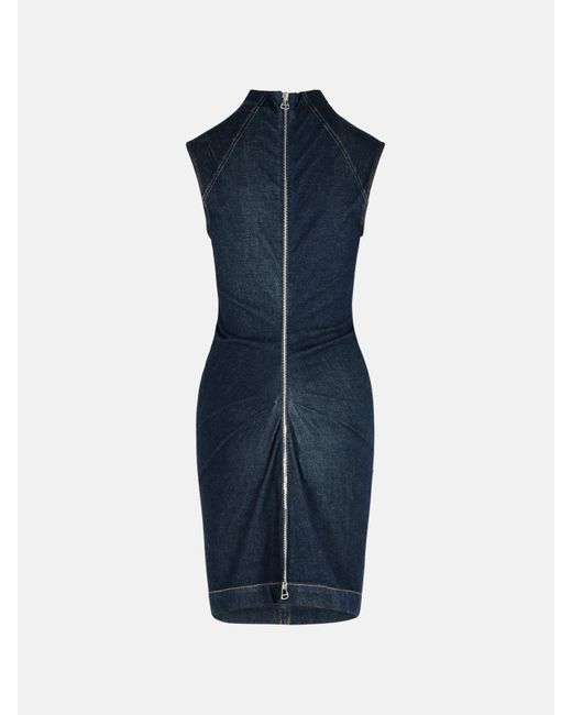 Sportmax Blue 'Cerea' Dark Cotton Dress