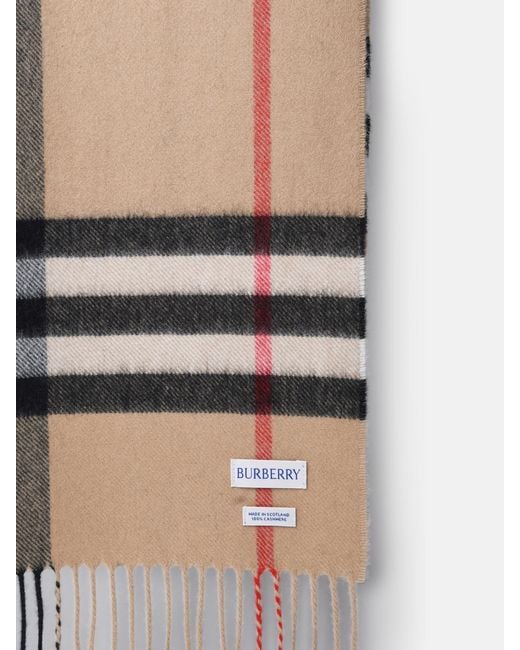 Burberry Natural Cashmere Scarf