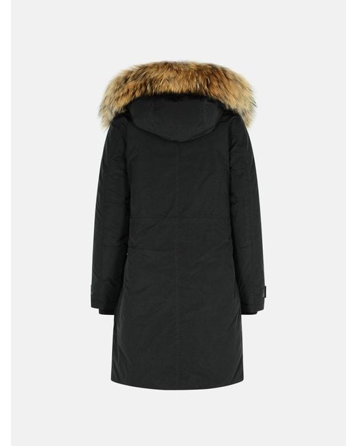Woolrich Black Polyester Blend Parka