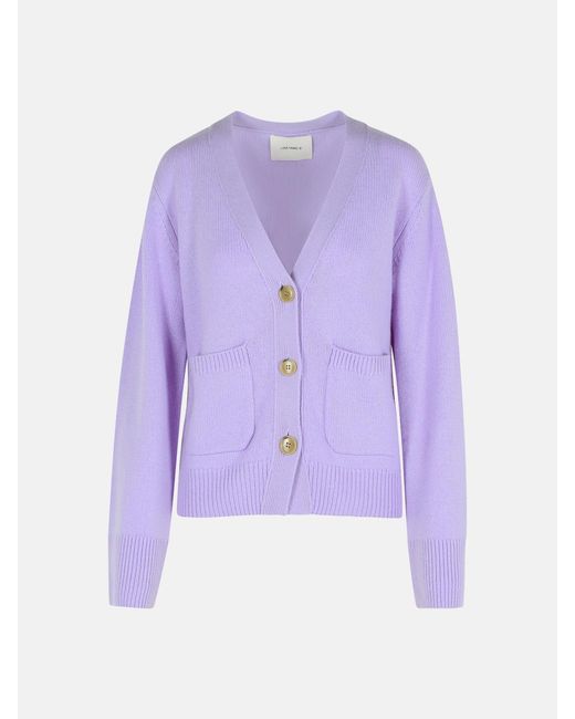 Lisa Yang Women's Purple 'Danni' Cashmere Cardigan