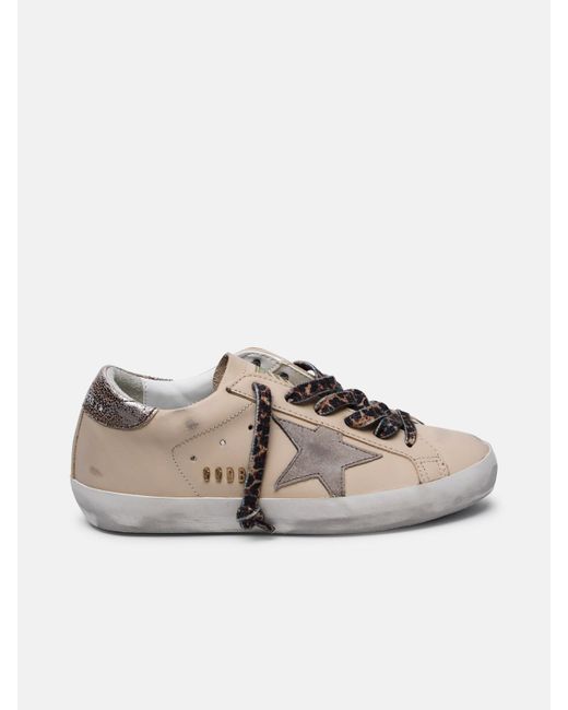 Golden Goose Deluxe Brand Brown 'super-star Classic' Leather Sneakers