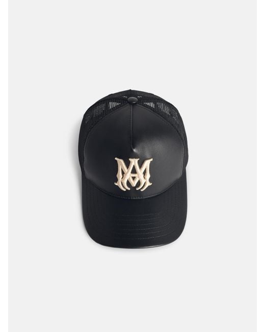 Amiri Black Leather Cap for men