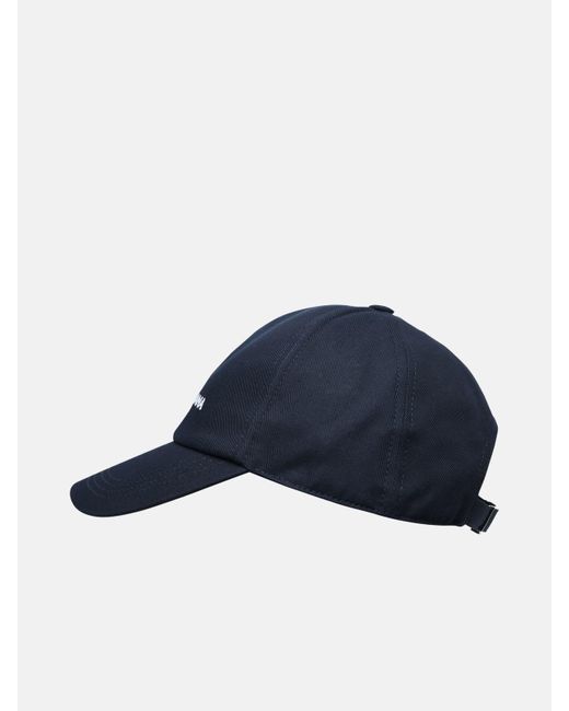 Dolce & Gabbana Blue Black Cotton Hat for men