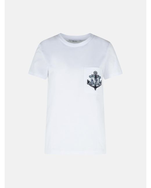 Max Mara White 'acacia' Cotton T-shirt
