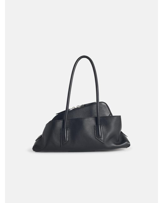 The Attico Black 'The Walk' Small Leather Bag