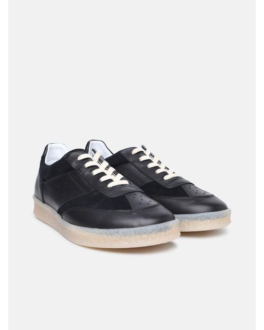 MM6 by Maison Martin Margiela Black Leather Sneakers for men