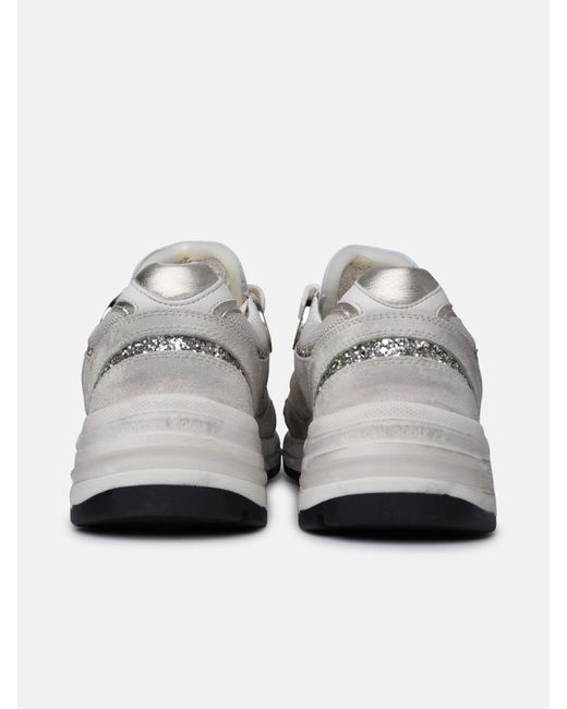 Golden Goose Deluxe Brand White 'running Sole' Leather Sneakers