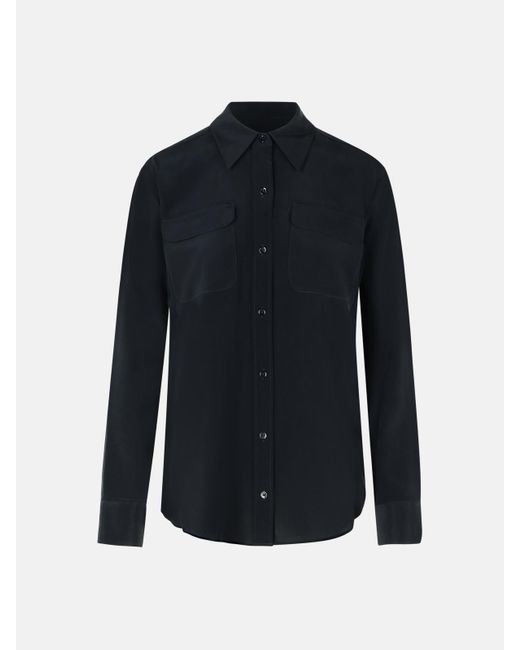Equipment Blue Silk Shirt