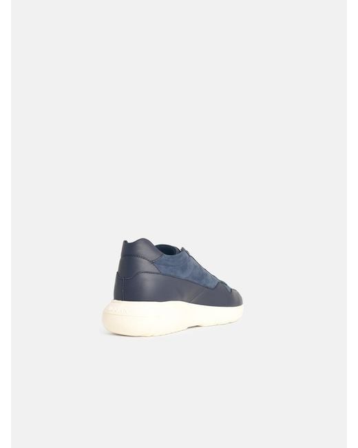 Hogan Blue 'Interactive3' Leather Sneakers for men