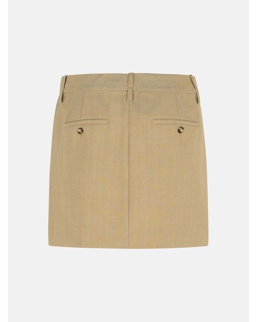 Sportmax Natural 'Fify' Virgin Wool Miniskirt