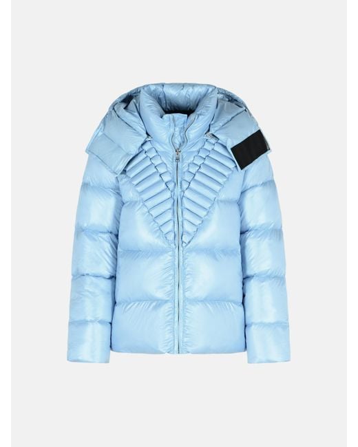 RAXXY Blue Removable Hooded Down Jacket In Polyamide Sugar Paper