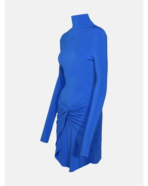 Off-White c/o Virgil Abloh Blue 'twist' Viscose Dress