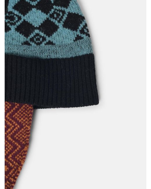 Dries Van Noten Blue Wool Beanie for men