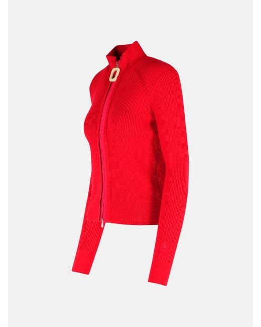 J.W. Anderson Red Crimson Cotton Blend Turtleneck Sweater