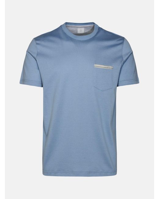 Eleventy Blue Cotton T-shirt for men