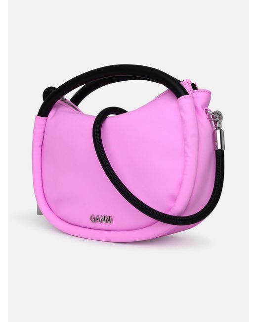 KNOT BAG - LEATHER TOP HANDLE BAG in pink