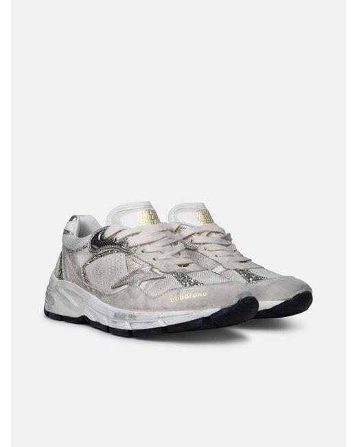 Golden Goose Deluxe Brand White 'running Sole' Leather Sneakers