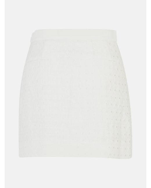 Casablancabrand White Cotton Blend Miniskirt