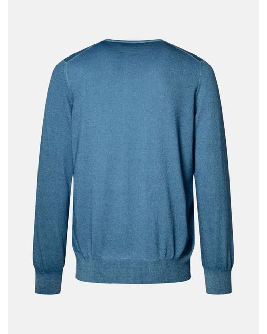Gran Sasso Blue Cashmere Sweater for men