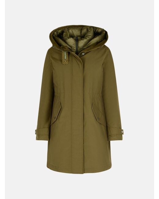 Woolrich Women's Green 3-in-1 'authentic' Dark Cotton Blend Parka