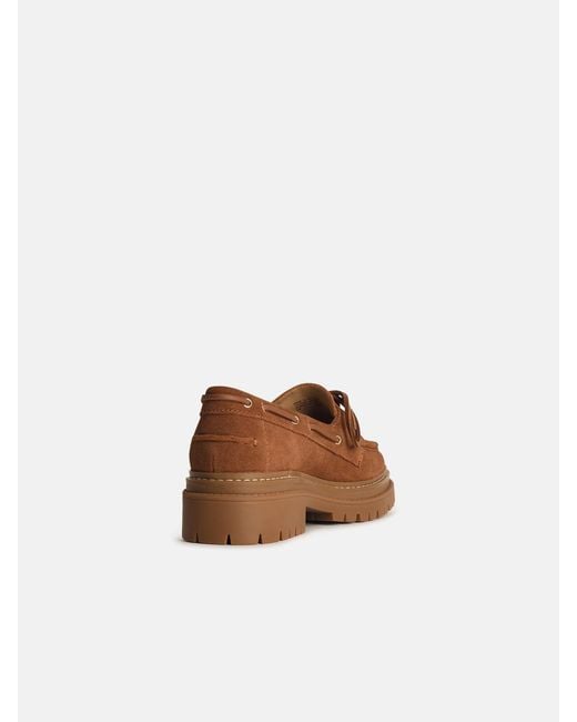 MICHAEL Michael Kors Brown Suede Loafers With Bow
