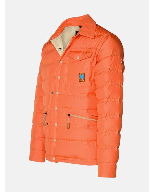 3 MONCLER GRENOBLE Orange 'lavachey' Polyester Down Jacket for men