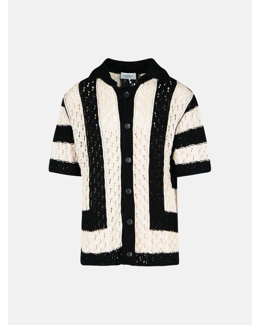 Laneus Black Cotton Sweater for men