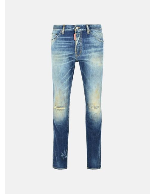 DSquared² Blue Cotton Jeans for men