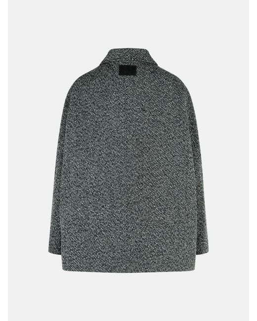 Closed Gray Melange Wool Blend Coat