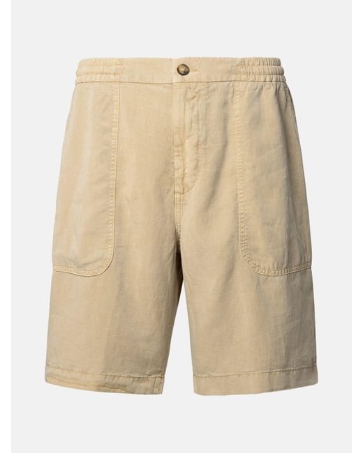 Altea Natural Linen Blend Bermuda Shorts for men
