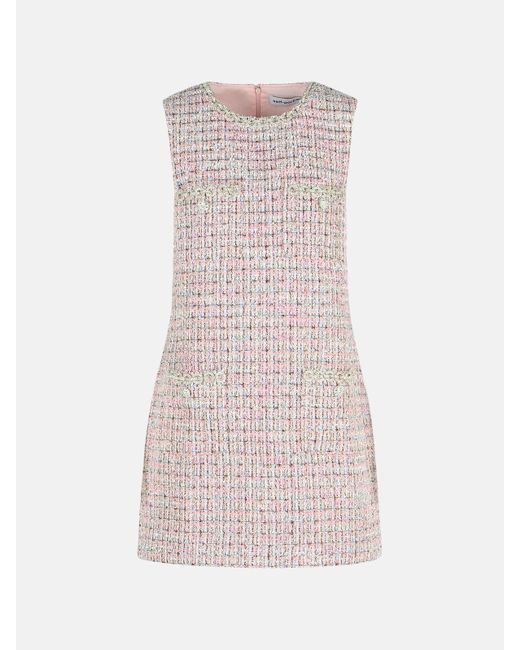 Self-Portrait Pink Sleeveless Polyester Mini Dress