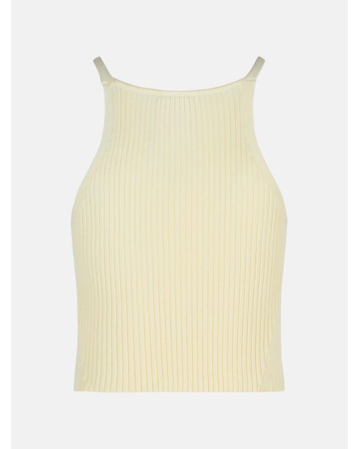Courreges Natural Ivory Viscose Blend Top