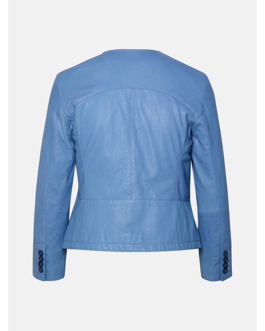 Bully Blue Leather Jacket