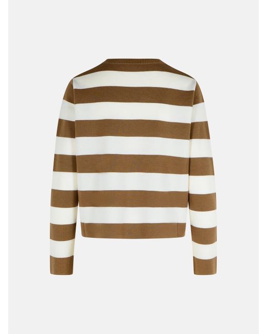 Max Mara Natural 'Viterbo' Virgin Wool Hazelnut Sweater