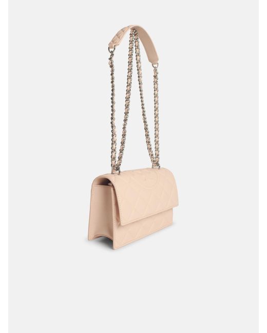 Tory Burch White 'Fleming' Small Leather Crossbody Bag