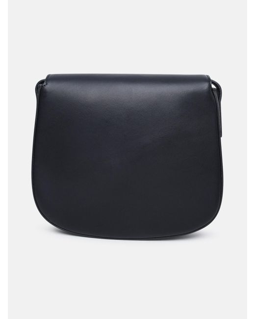 Mansur Gavriel Blue 'classic' Mini Bag In Vegetable Tanned Leather