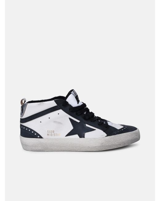Golden Goose Deluxe Brand White 'mid-star Classic' Leather Sneakers for men